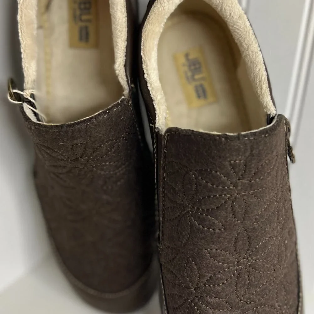 JBU by Jambu Womens Crimson Vegan Memory Foam Slip-On Sneakers Size 9.5 in Brown
